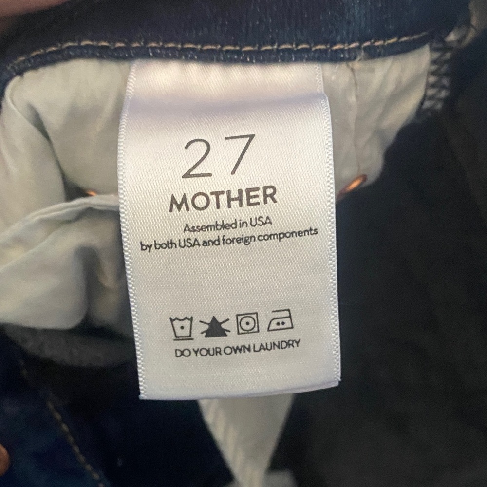 MOTHER Mother High Waisted Looker Ankle Looker Fray Night Owl Size 27 - Picture 4 of 14